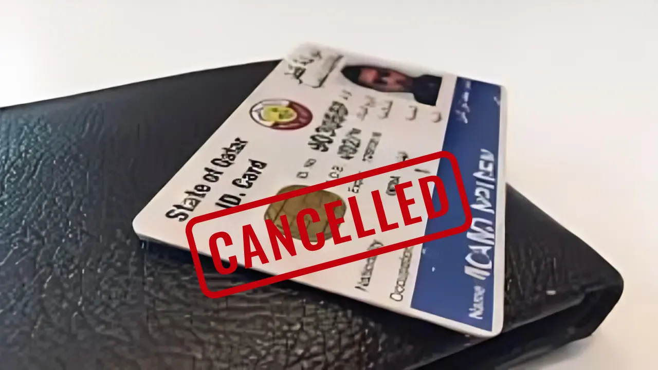 Qatar ID Cancelled